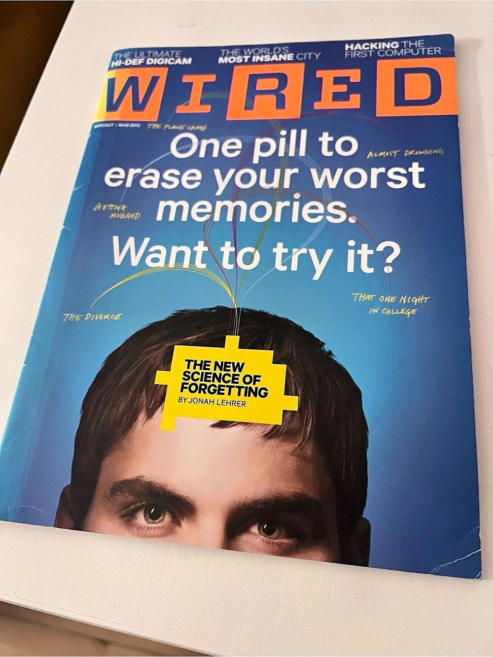 Vintage WIRED Magazine March 2012 Issue (The Forgetting Pill Cover)